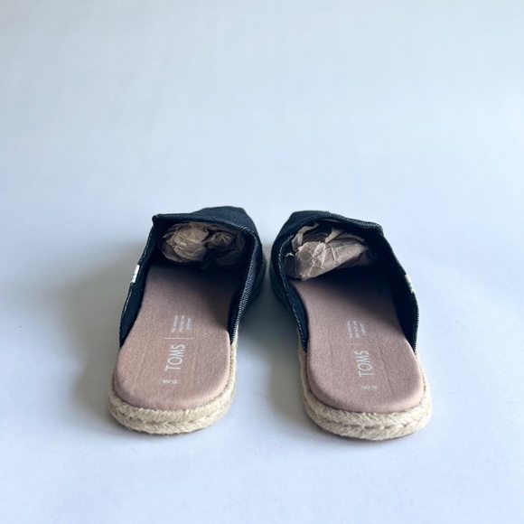 New Tom’s Grey Fabric Espadrille Mules size 9 - Picture 9 of 14